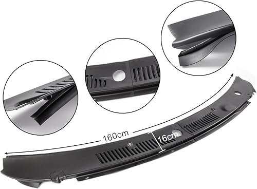 Miniatura 3 de G-PLUS Parrilla de ventilación para parabrisas compatible con Ford Mustang 1999-2004, repuesto directo del mercado de accesorios FO1270102 y