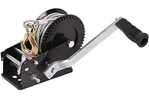 3500 lb Boat Trailer Hand Winch with Steel Cable