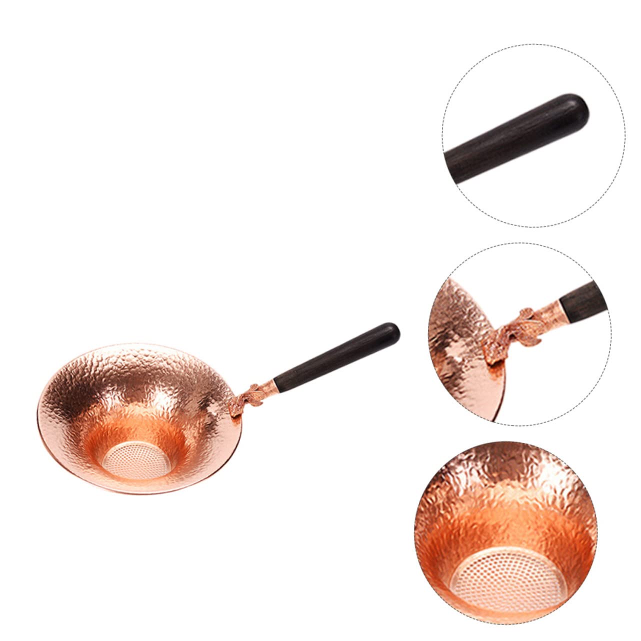 UPKOCH 3 Piezas De Accesorios De Cóctel De Fugas De Té Infusor De Té De Silicona Colador De Metal Colador De Té De Hojas Sueltas Tamiz De Fina Difusor De Té Cobre Madera De