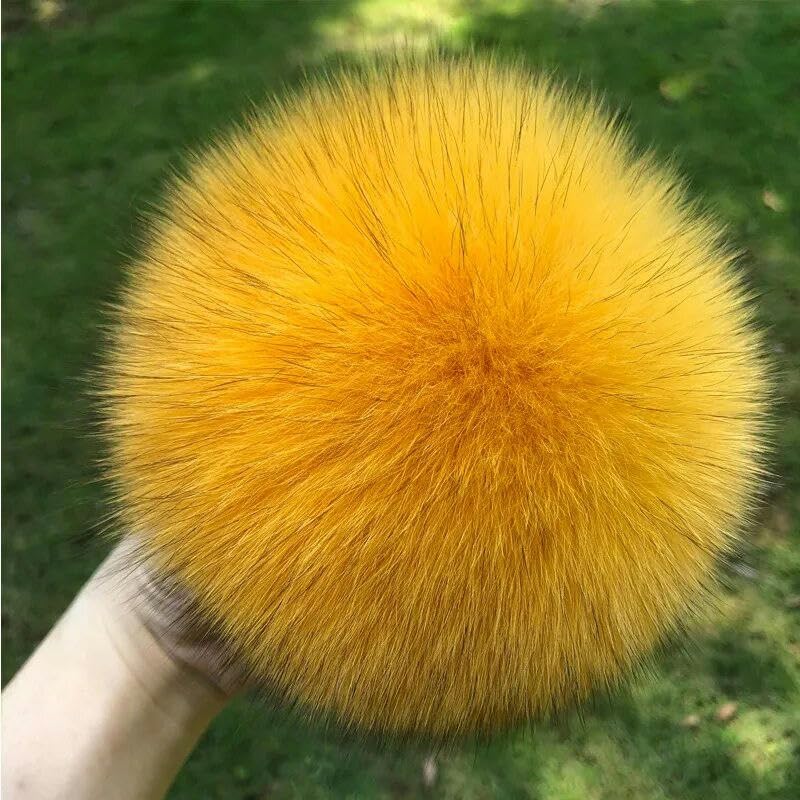 Pompon en Fourrure de Renard,Fausse Boule de Poils,Accessoires de Vêtements Faits à la Main
