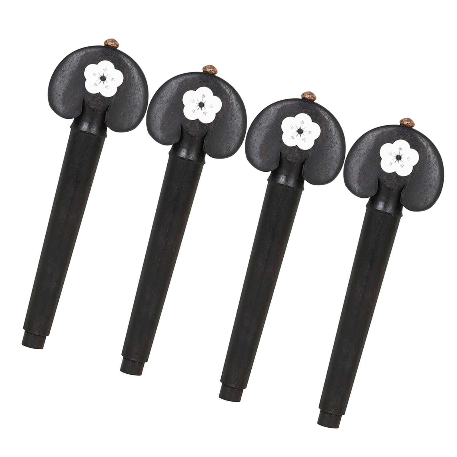 4Pcs Ebony Wood Cello Pegs Machine Head Universals Cello Shaft Handle Cello Replacement Tuning Pegs Cello Accessories