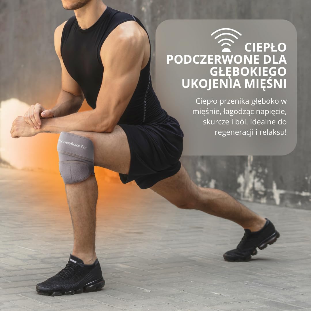 Vulpés RecoveryBrace PRO – inteligentny, ogrzewany elektrycznie bandaż | wsparcie ciepła dla nadgarstków, łokci, kolan, stawów skokowych, stawów skokowych | opracowany w Niemczech
