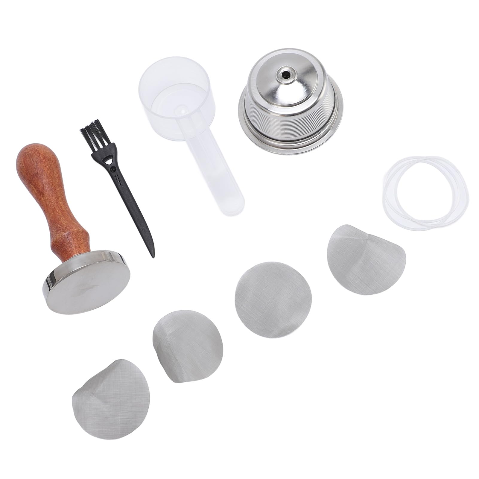 Fabater Filtro de Cápsula de café Recargable de Acero Inoxidable, Kit de Cápsulas de café Reutilizables y Duraderos para Uso Doméstico u Oficina