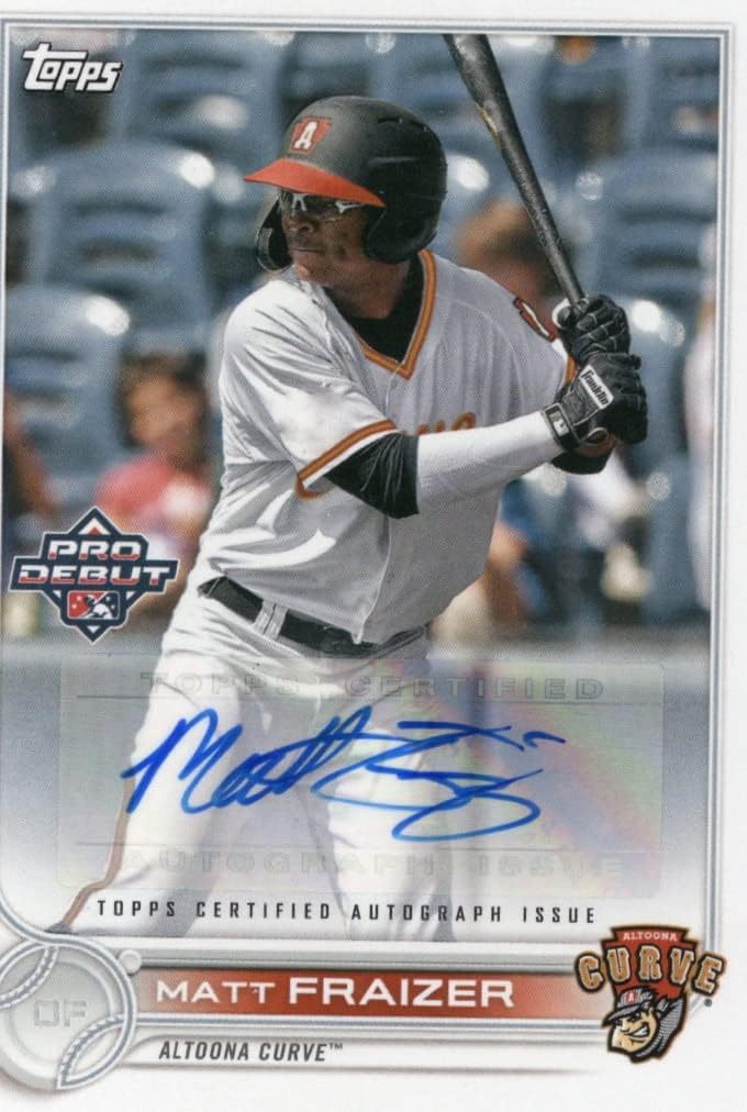 Matt Frazier Autographed Minor League Collectible Baseball Card - 2022 Topps Pro Debut Baseball Card #PD-184 (Pirates) Free Shipping