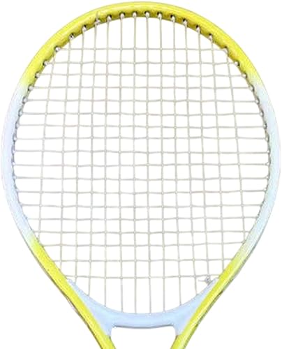 Miniatura 6 de Raqueta de tenis con agarre cómodo y cuerdas de nailon para práctica de playa, color amarillo