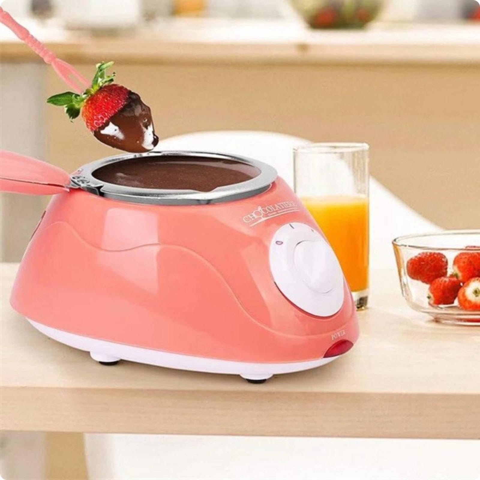 Electric Chocolate Melting Pot Housing Chocolate Melting Pot Control Knob Small Appliance Pink Single Pot-image-39
