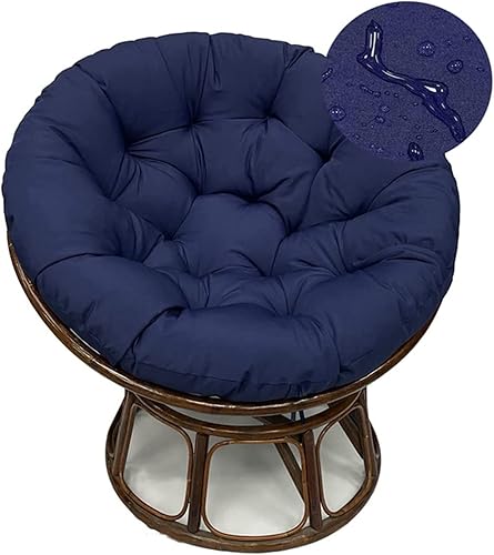 Miniatura 1 de Cojines para silla redonda de hongos resistentes al agua, cojín de repuesto para silla Papasan de gran tamaño, cojín de asiento de bambú, suave,