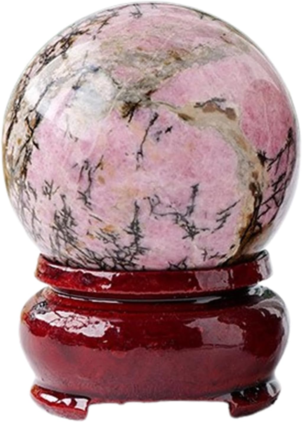 Rhodonite Crystal Sphere Ball, Gemstone,Round Collection Pocket Stone for Scrying,Decoration,5~6cm