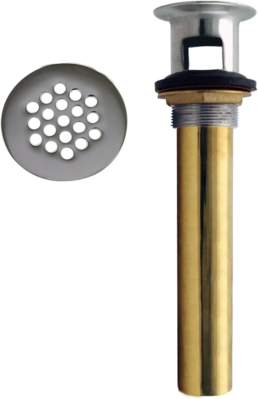 Westbrass D41154 Grid Strainer Lav Drain with Overflow