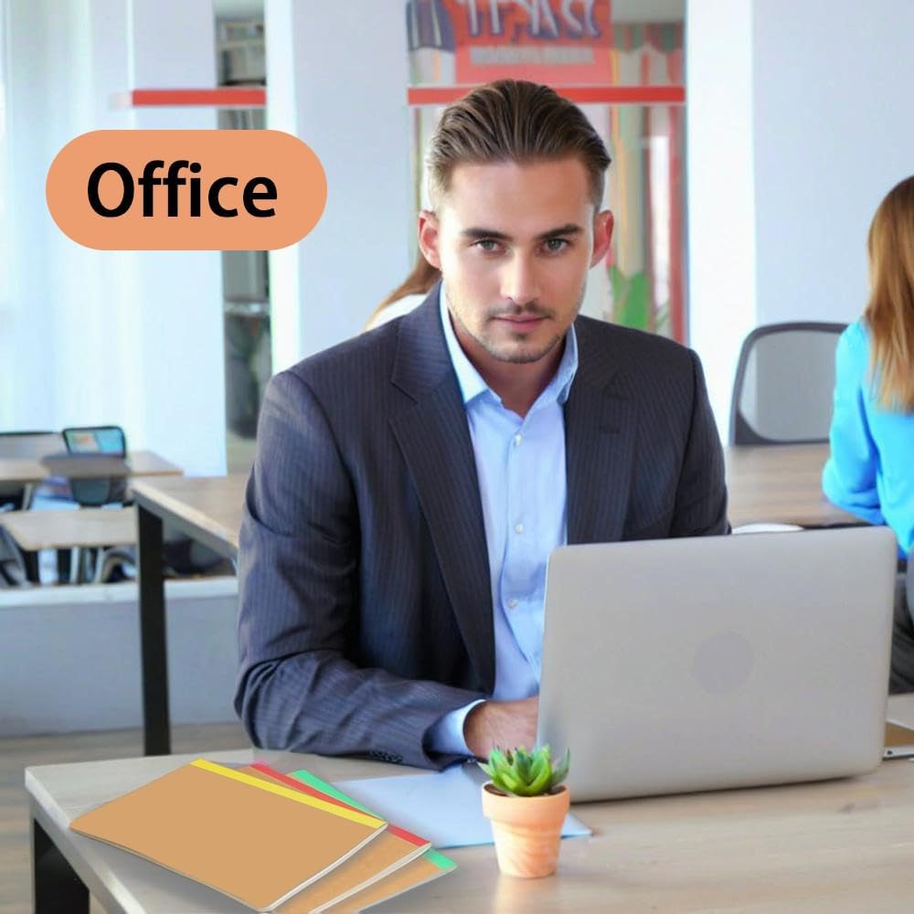 60 Packs A5 Lined Kraft Notebooks Bulk, 80GSM Thick Paper 36 Sheets 72 Pages (Upgraded From 30 Sheets 60 Pages), 8.15x5.5in Size, Journaling Notebooks, Kraft Soft Cover Composition Notepad, Ruled Subject Notebooks, Travel Diary, Journals Memo, For Students, Office, School Supplies