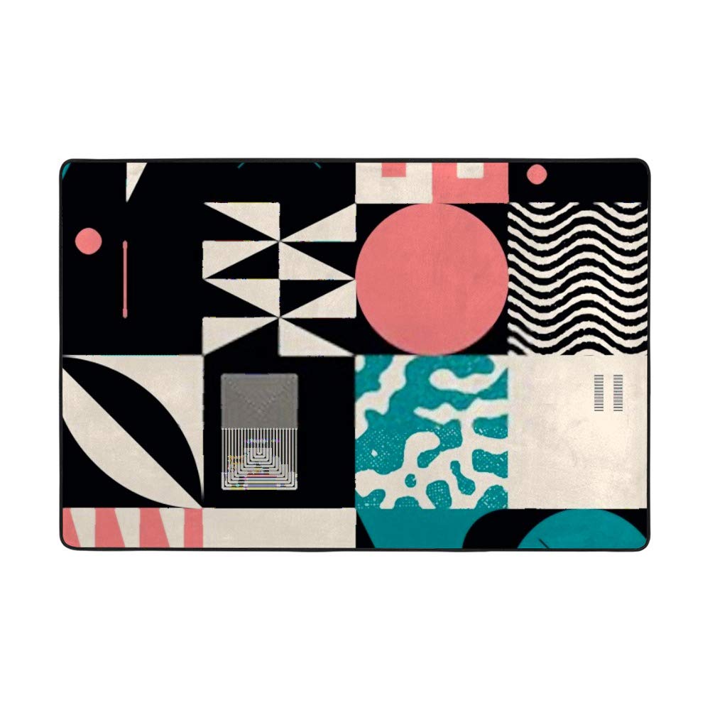 Tapis de salon en velours corail grand format en tissu polyester coton stretch