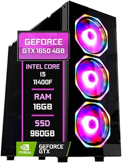 PC Gamer Blue PC Intel Core i5 11400F (11ª geração) 16GB GTX 1650 4GB SSD 960GB - Fonte 500W
