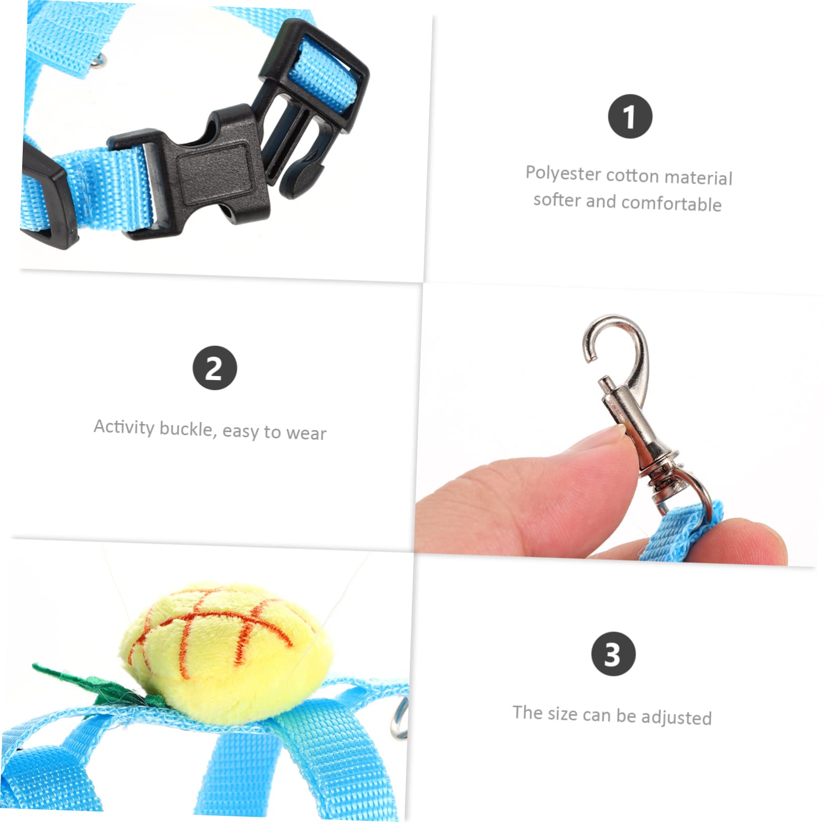 Sosoport 5sets Per Gatti e Conigli Con Guinzaglio Comodo e Pratico Per Passeggiate All Aperto Adatto Piccole Taglie Design Carino Forma Di Coniglio Facil Indossare Usare