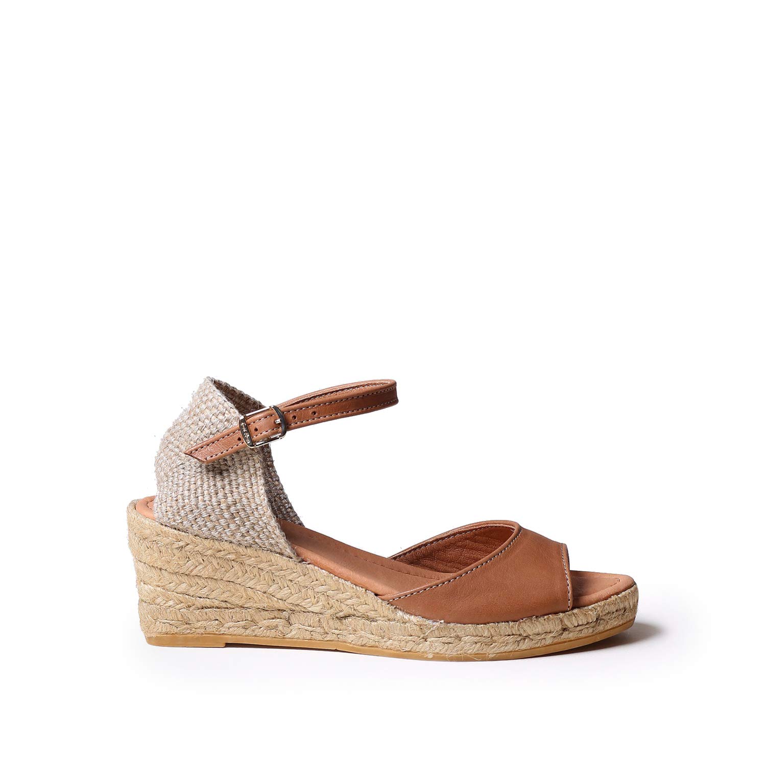 Toni Pons LLIVIA-P - Espadrilla da Donna in Tinta Unita Realizzata in Pelle.