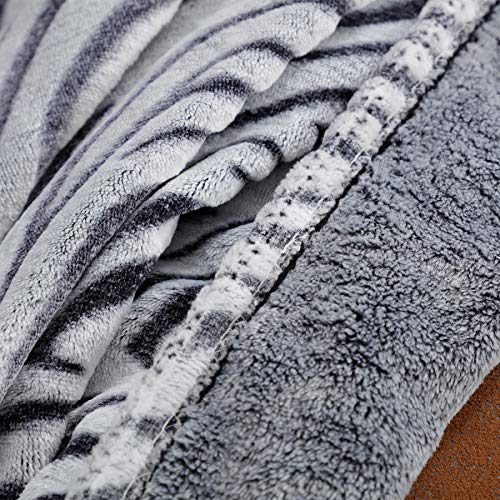 Sochow Uragiri Flannel Fleece Throw Blanket, Lightweight Super Soft Cozy Plush Bed Blanket, 60 X 80 Inches, Black Zebra #TOP3