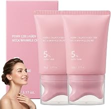 Gua Sha Collagen Neck Cream, Volufilin 5.2pc | Hydration & Firming Skin,Reduces Wrinkles, Fine Lines and Double Mento