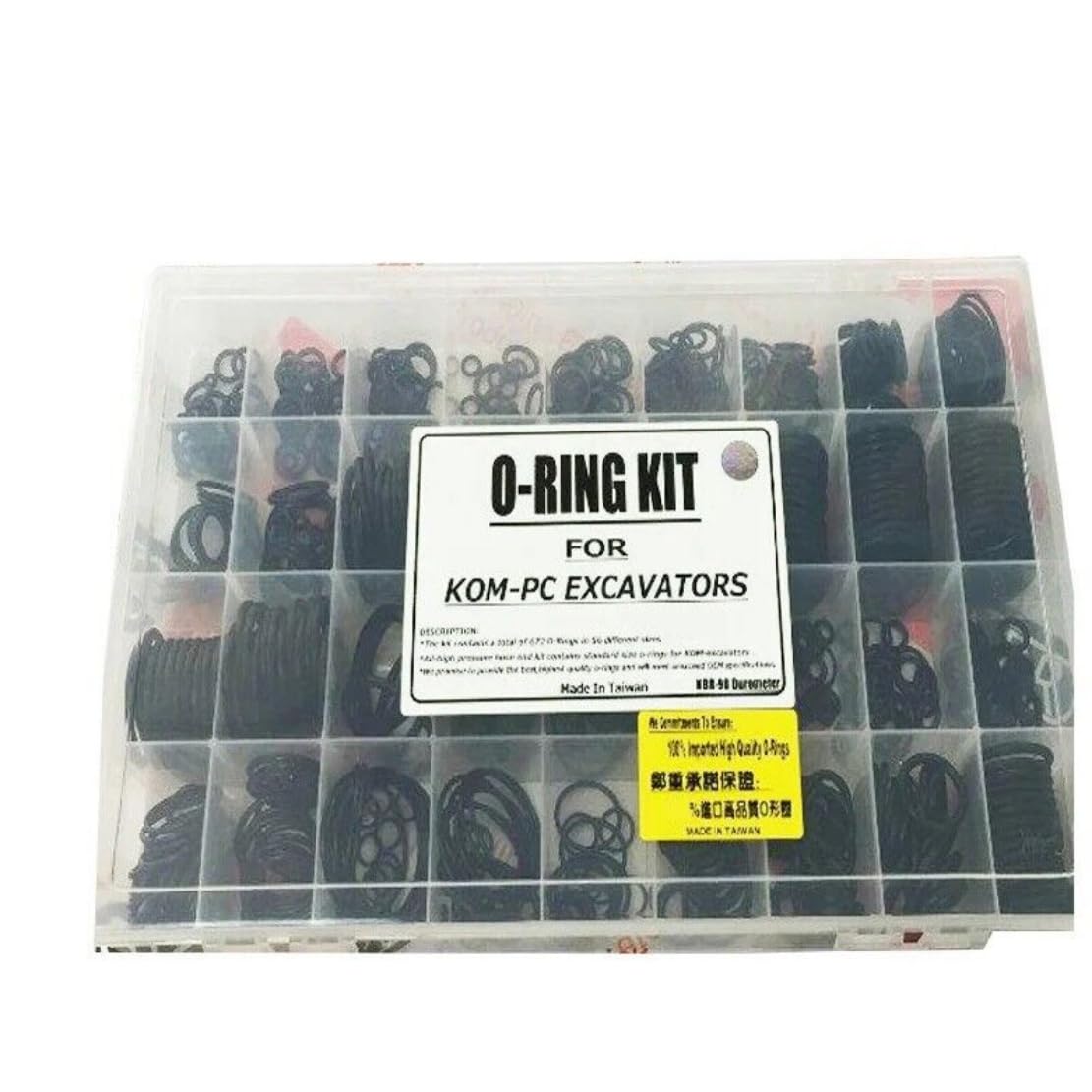 1 pcs Excavator Oil Seal O-Ring Repair Box Compatible with Komatsu Dousan Sany Caterpillar Kobelco Excavator Part (Hyundai O-Ring)