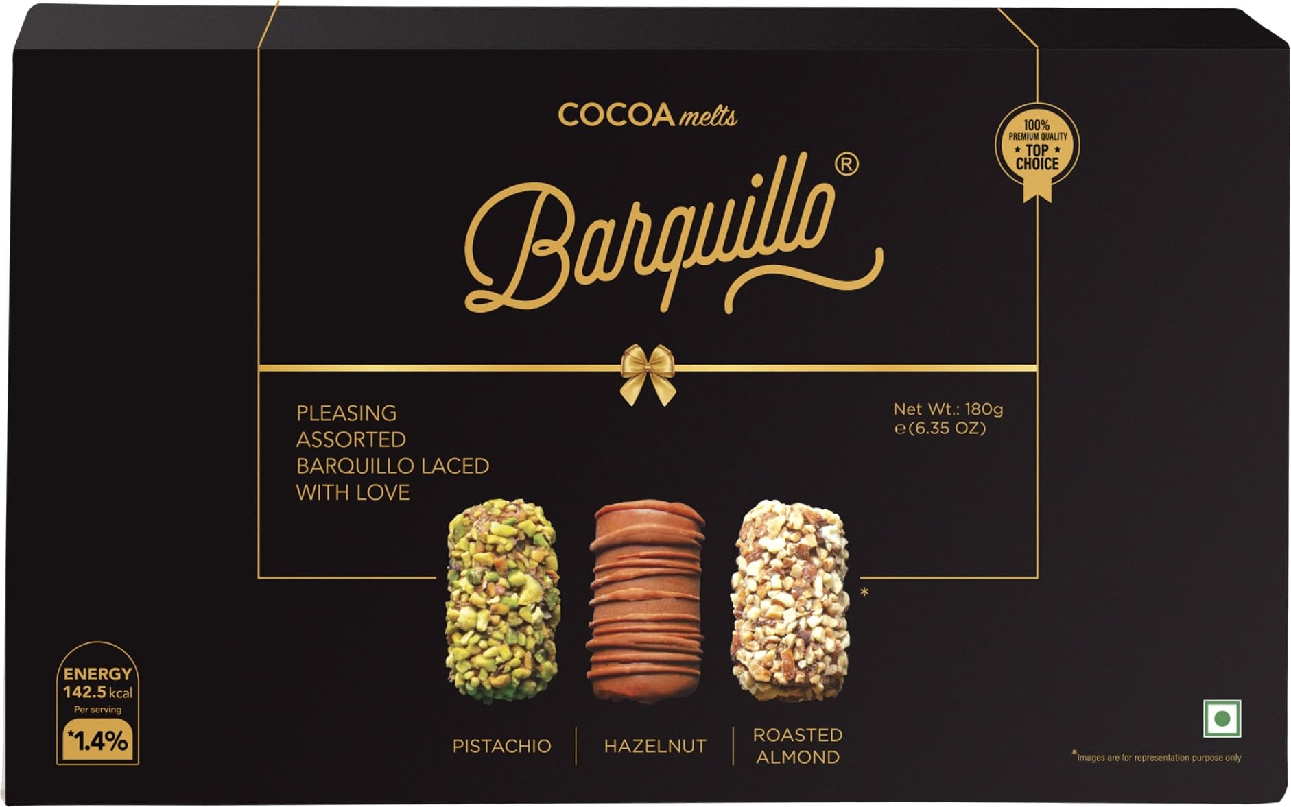 Assorted Premium Chocolate Gift Pack Box - 9 Pcs (180 gm) | Roasted Almonds, Hazelnut and Pistachio imported | Dubai couverture taste | Christmas Gift Pack Celebration