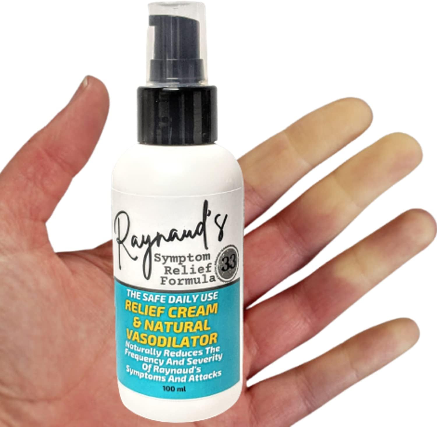 Tamed Organics Raynaud's Symptom Relief Topical Treatment Cream Get Rid of Painful Cold White Stiff Fingers and Toes. Natural Vasodilator Formula Improves Circulation and Warms Hands and feet.