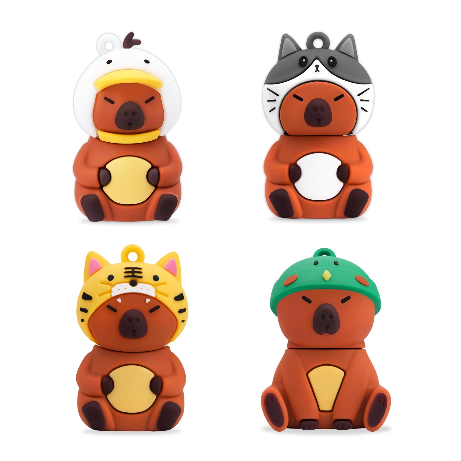 LEIZHAN 8GB USB Flash Drive 2.0 Silicone Cute Little Animals Novelty Memory Stick Children Gift External Pendrives Fox Bee Owl Penguin — view 21