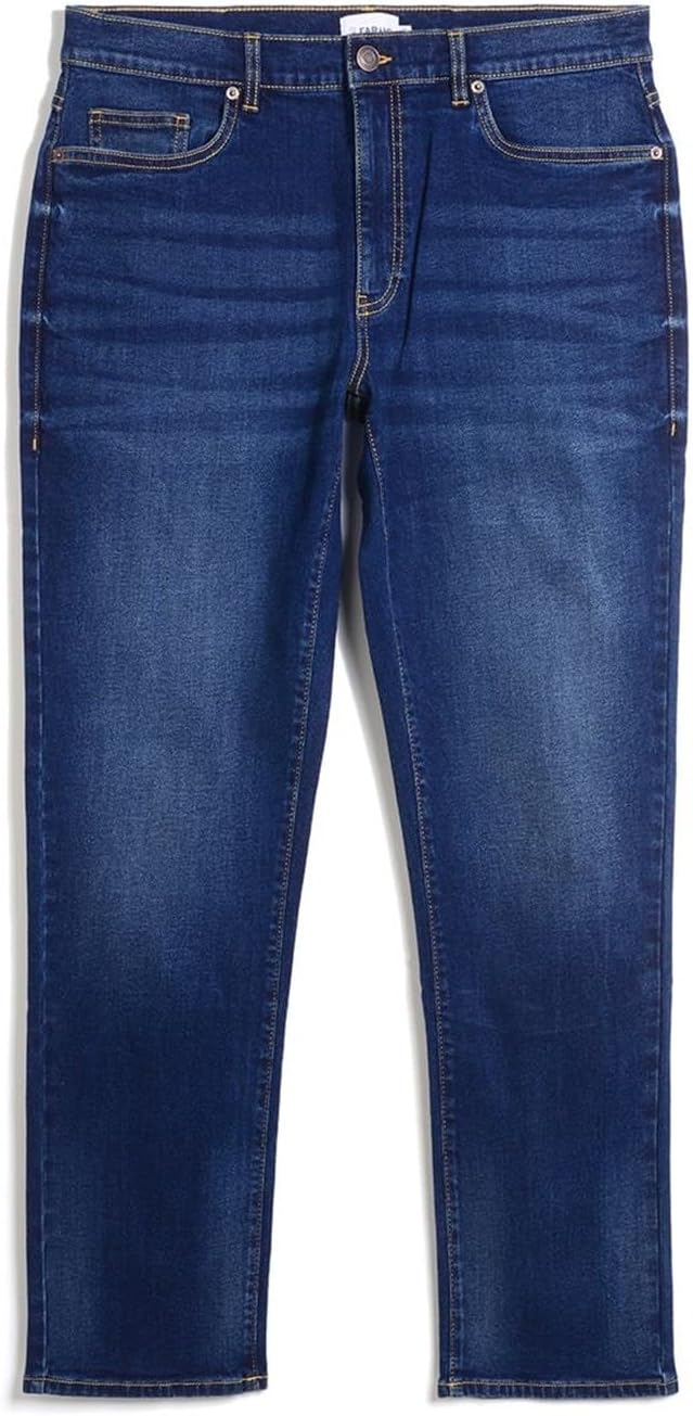 Farah Mens Lawson Denim Straight Jeans Mid Denim 40W / 30L : Amazon.co ...