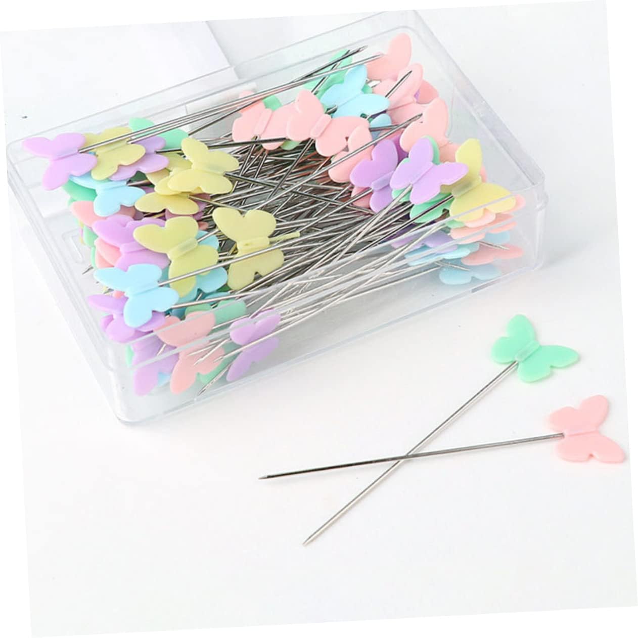 Angoily Bright Butterfly Head Sewing Pins Pins for Flower Bouquets Quilting Needles