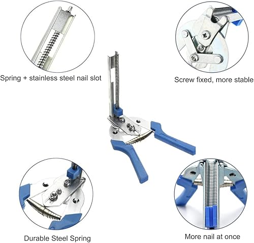 Miniatura 2 de Alicates de anillo de uñas tipo M, anillo de cerdo, pollo, pato, ganso, perro, gato, conejo, kit de abrazadera con ranura para clavos para jaulas