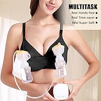 Vista 3 de 4HOW Pumping Bra Hands Free Nursing Pumping aBra All in One Wireless Padded Maternity Bralette for Large Bust