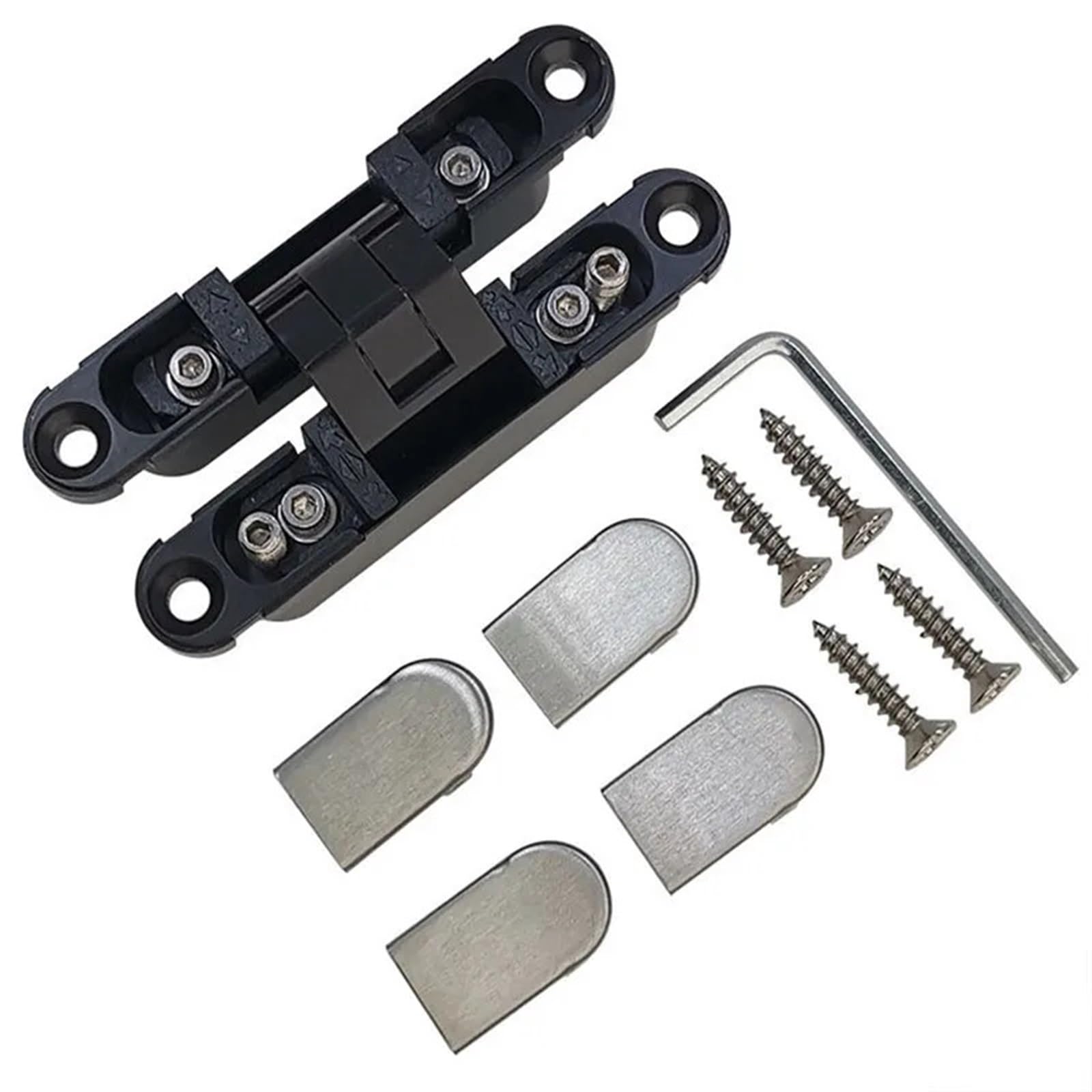 Charnière de porte pliante invisible noire 3D réglable 12kg x2
