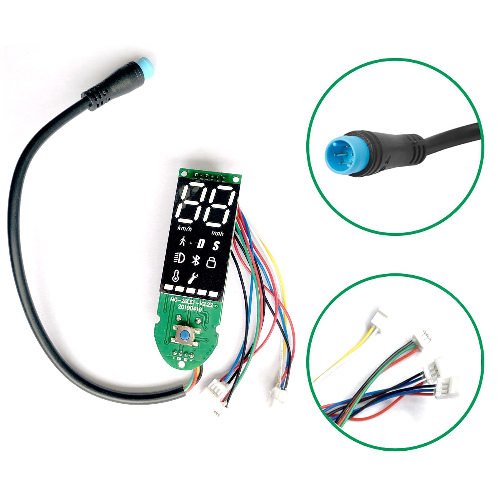 LEFELWEL V2.0 Upgrade 1S Scooter Dashboard Zubehör mit Bluetooth-Leiterplatte ,Steuerplatine Kompatibel für Xiaomi Electric Scooter M365 Pro 2 and (Deutsche Version)
