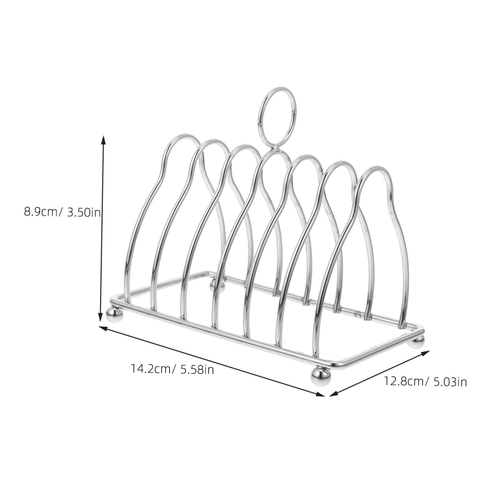 STOBAZA Stainless Steel Bread Rack Multifunctional Toast Stand for Home Cafe Chip Display Rack