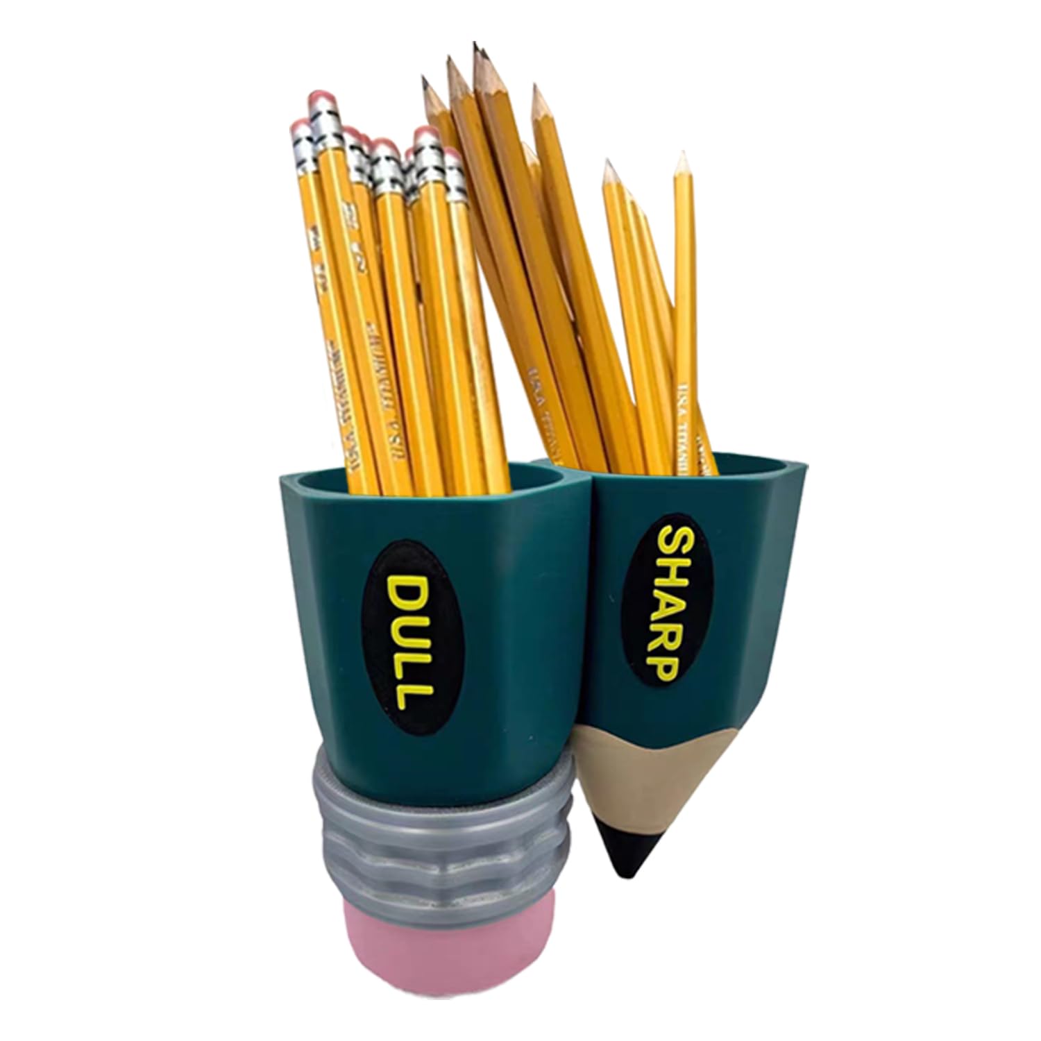 ABCISI Pen Holder,Sharp-Dull Pencils Dispenser for Classroom, Pen Holder for Desk Cute, Adds Inspiration and Energy, Ideal for Teachers, Students, and