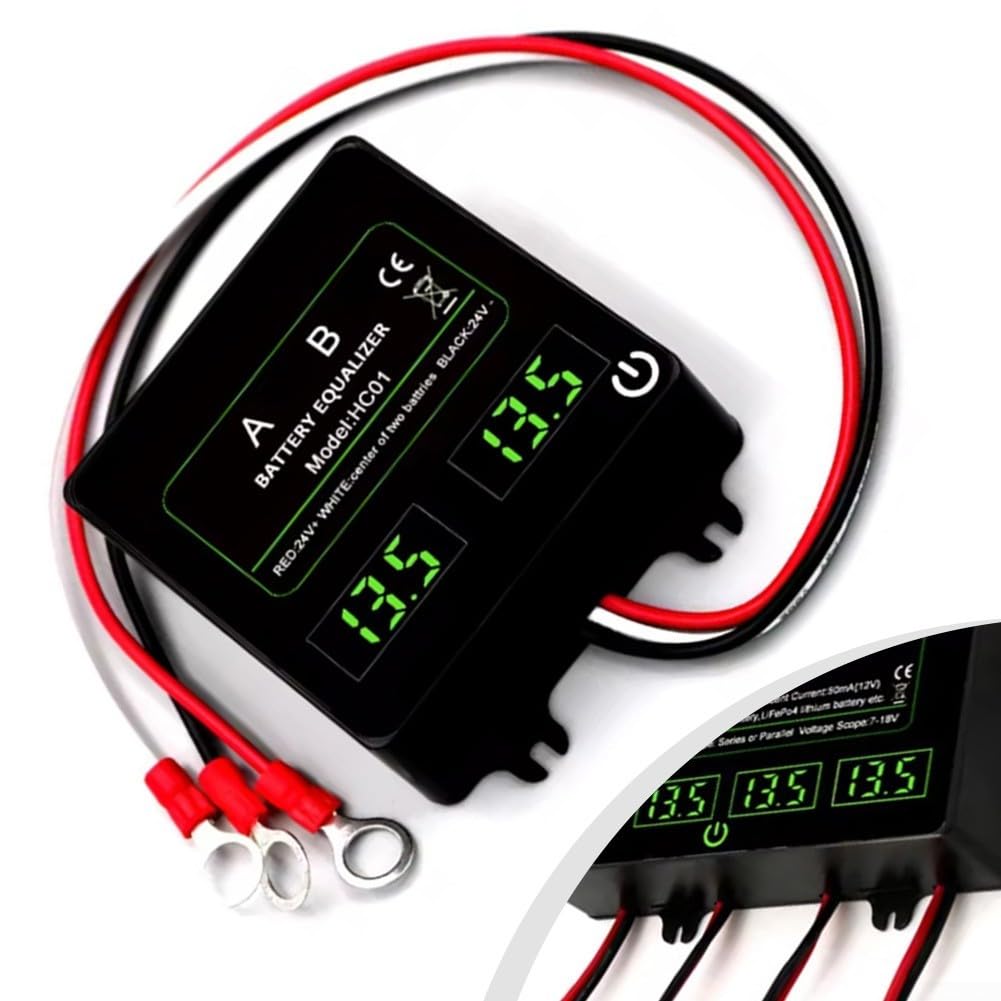 Equalizzatore batteria HC01 per 2S 12V piombo-acido, interruttore touch, compensazione di tensione 0-5A, prolungato (HC01)