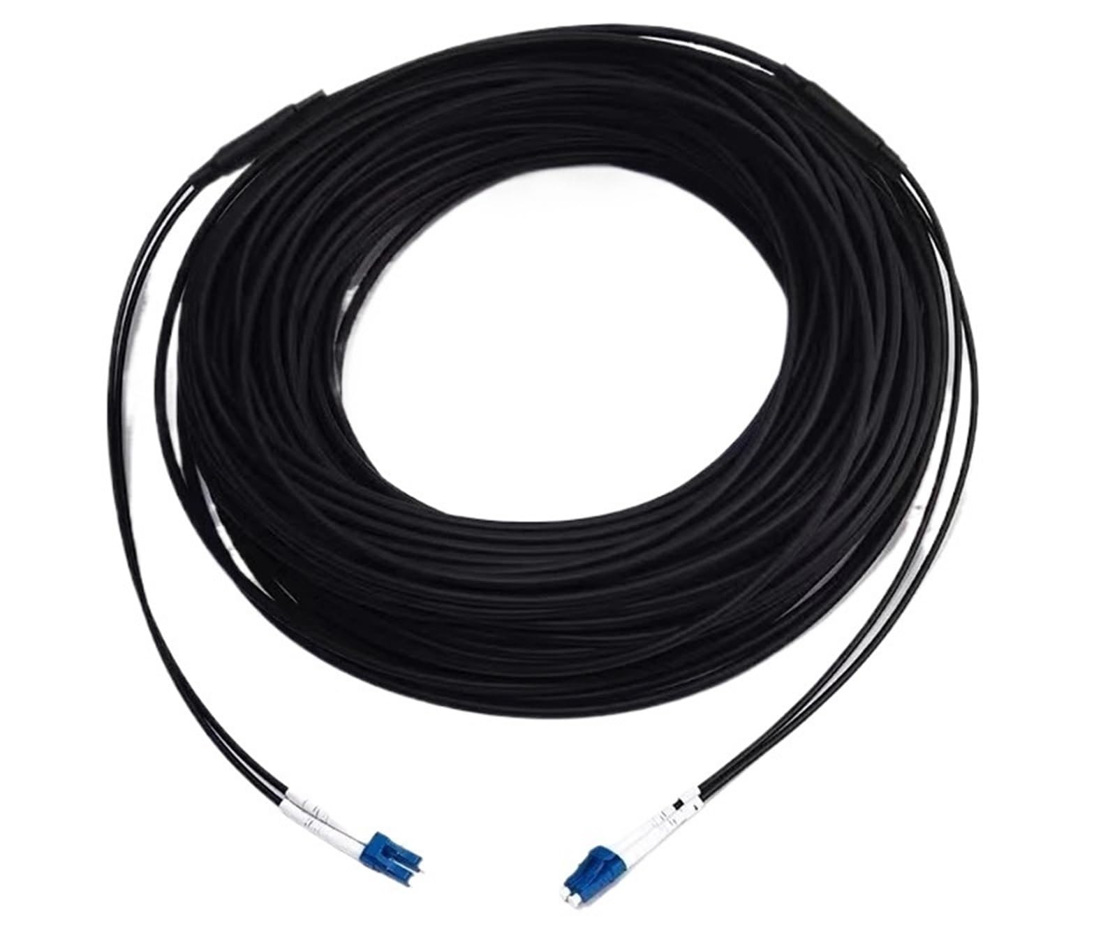 Câble patch à fibre optique blindé à 2 fils pour l'intérieur et l'extérieur (LcA-SCA,2C Aqua OM3) 50 m