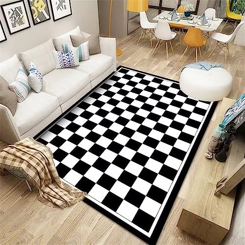 Tapis d'entrée tapis noir durable lavable pour salon et descente de lit - 2