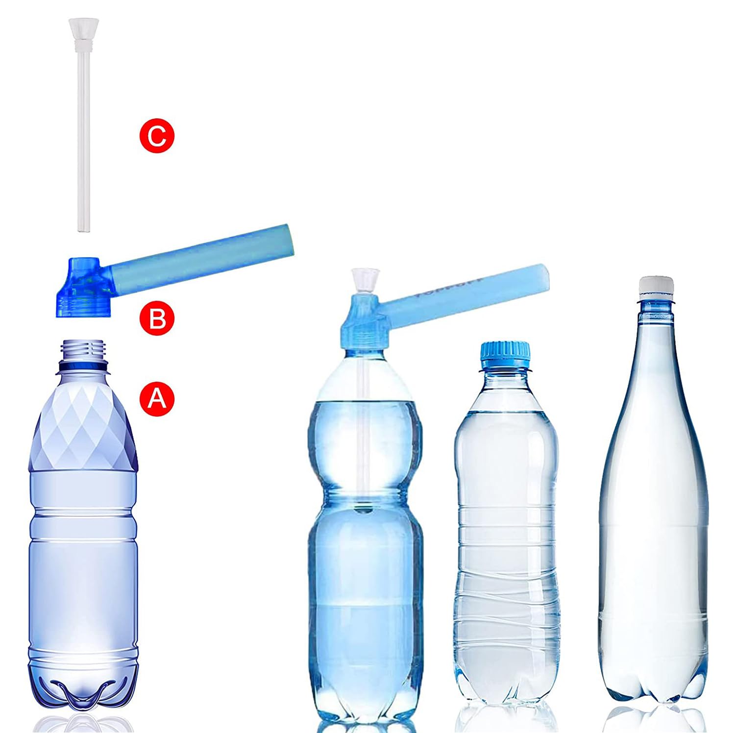 Amazon.co.jp: QuickYen 水パイプ 2本セット ペットボトルガラスパイプ 