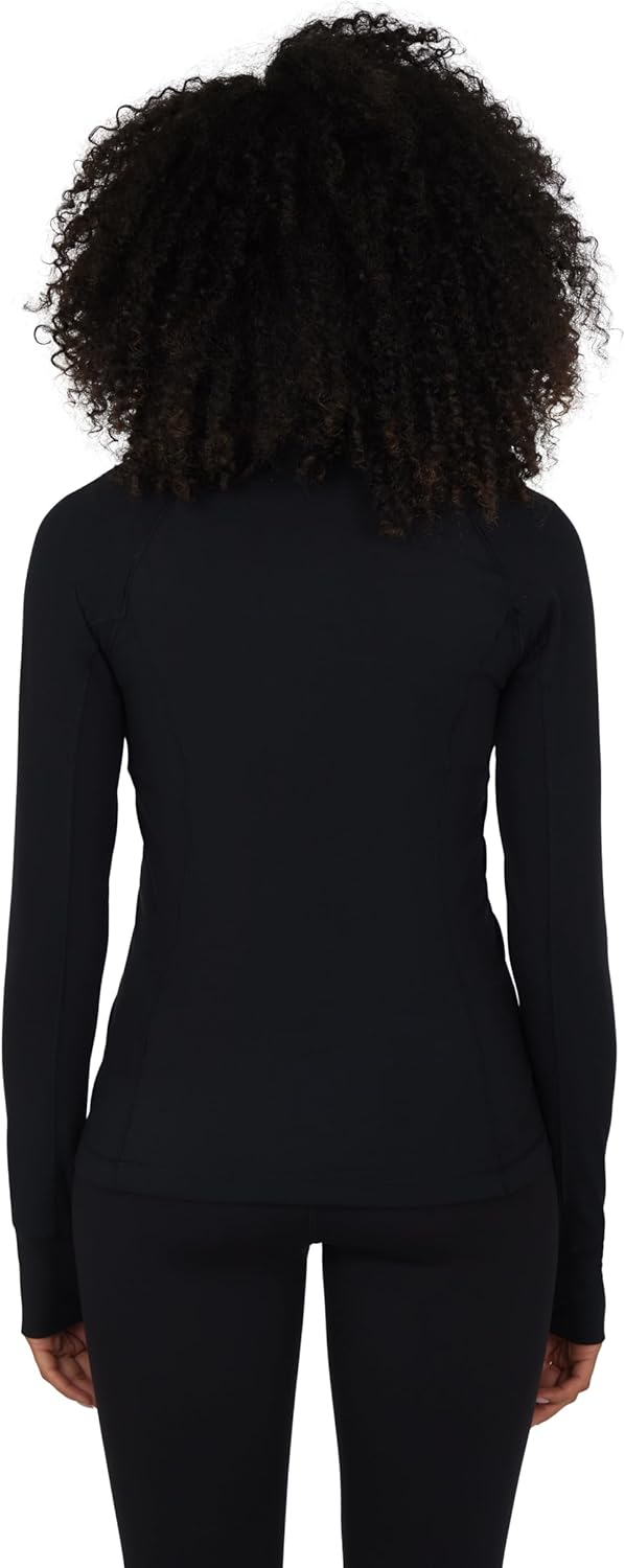 Yogalicious Half Zip Lightweight Workout Long Sleeve Athletic Jacket with Front Pockets and Thumbholes