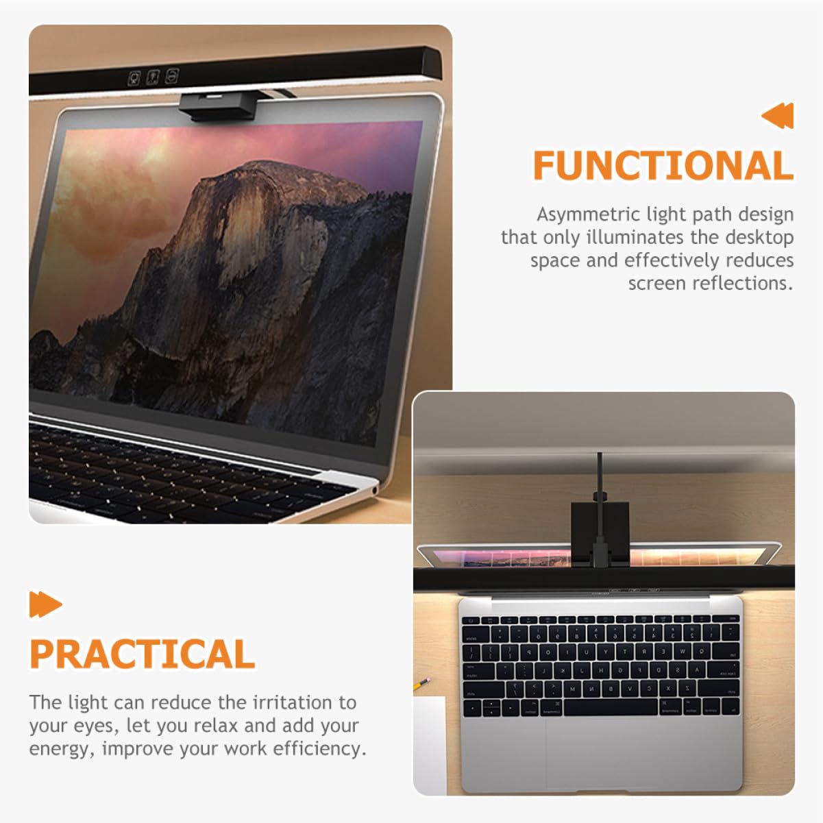 Barre Lumineuse D’écran D’ordinateur Noire USB 5v 5w
