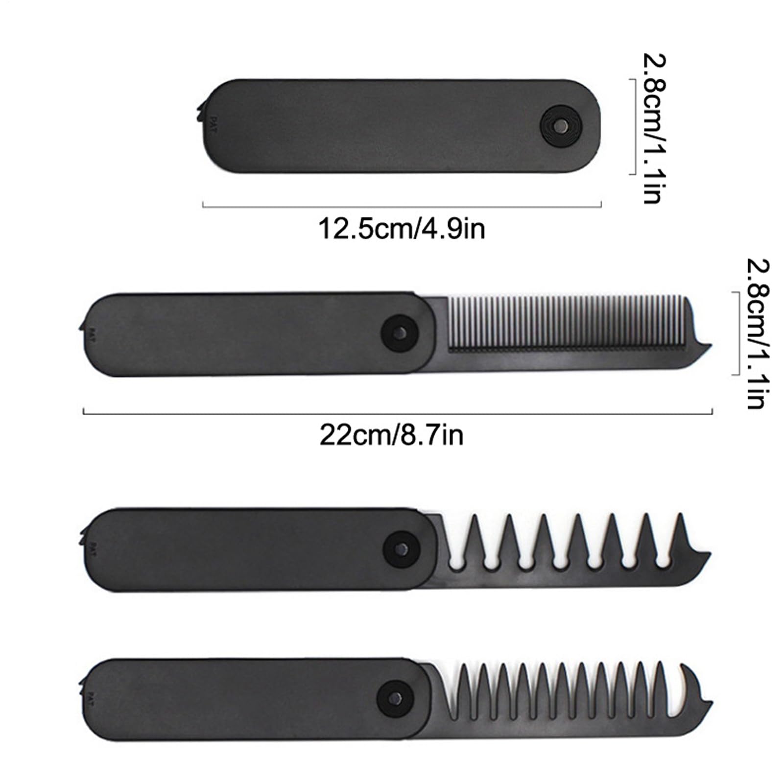 Folding Comb Für Männer Reise Haarbürste Faltbar
