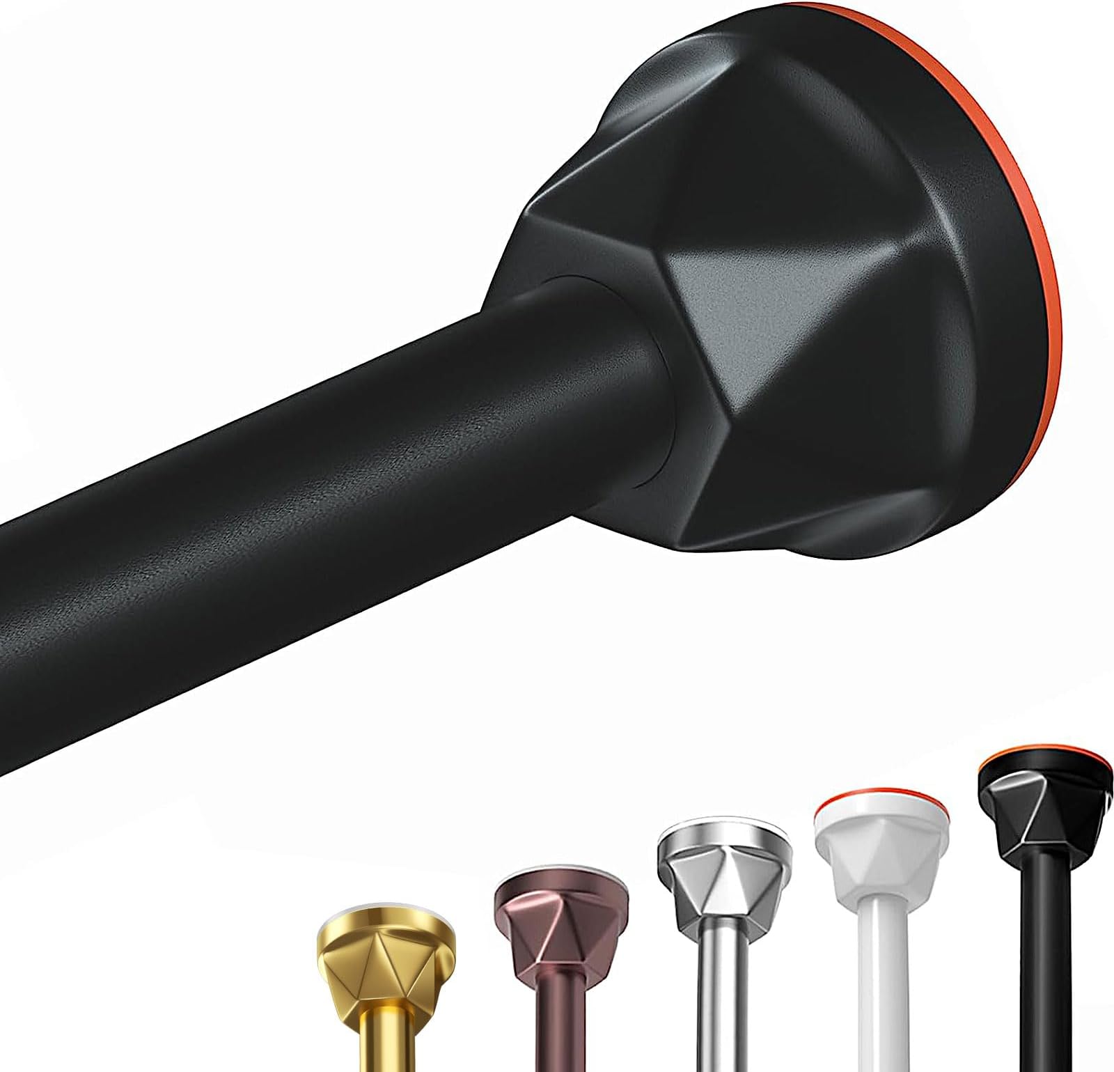 Shower Curtain Rod, Black Shower Rods No Drilling, 43"72