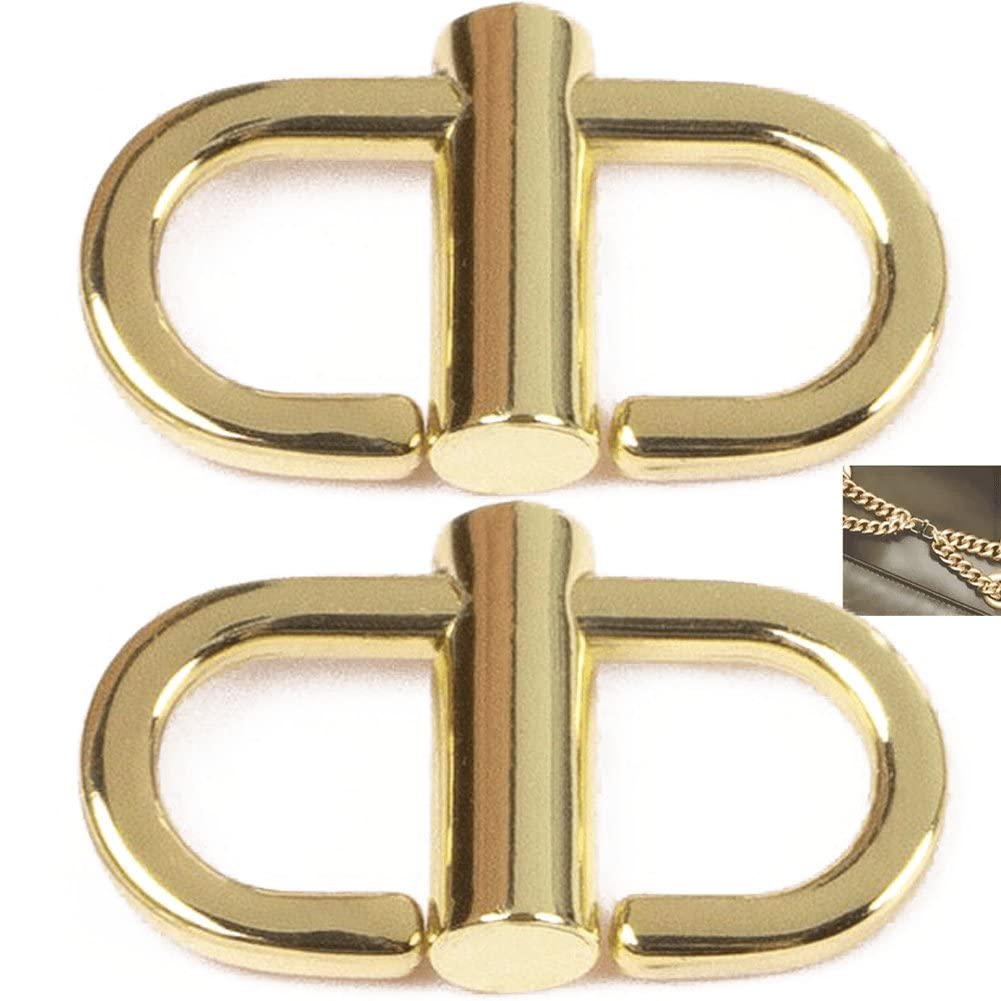 Sanfly Adjustable Metal Buckles for Chain Strap Bag 2pcs/set Metal Chain Length Chain Links Small Clip Shortening Bag Accessories