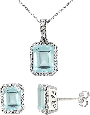 Aquamarine jewelry set Clearance