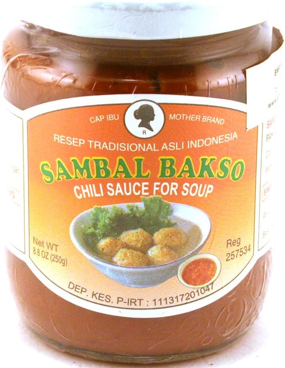 Sambal Bakso (Chili Sauce for Soup) - 8.8oz (Pack of 3)