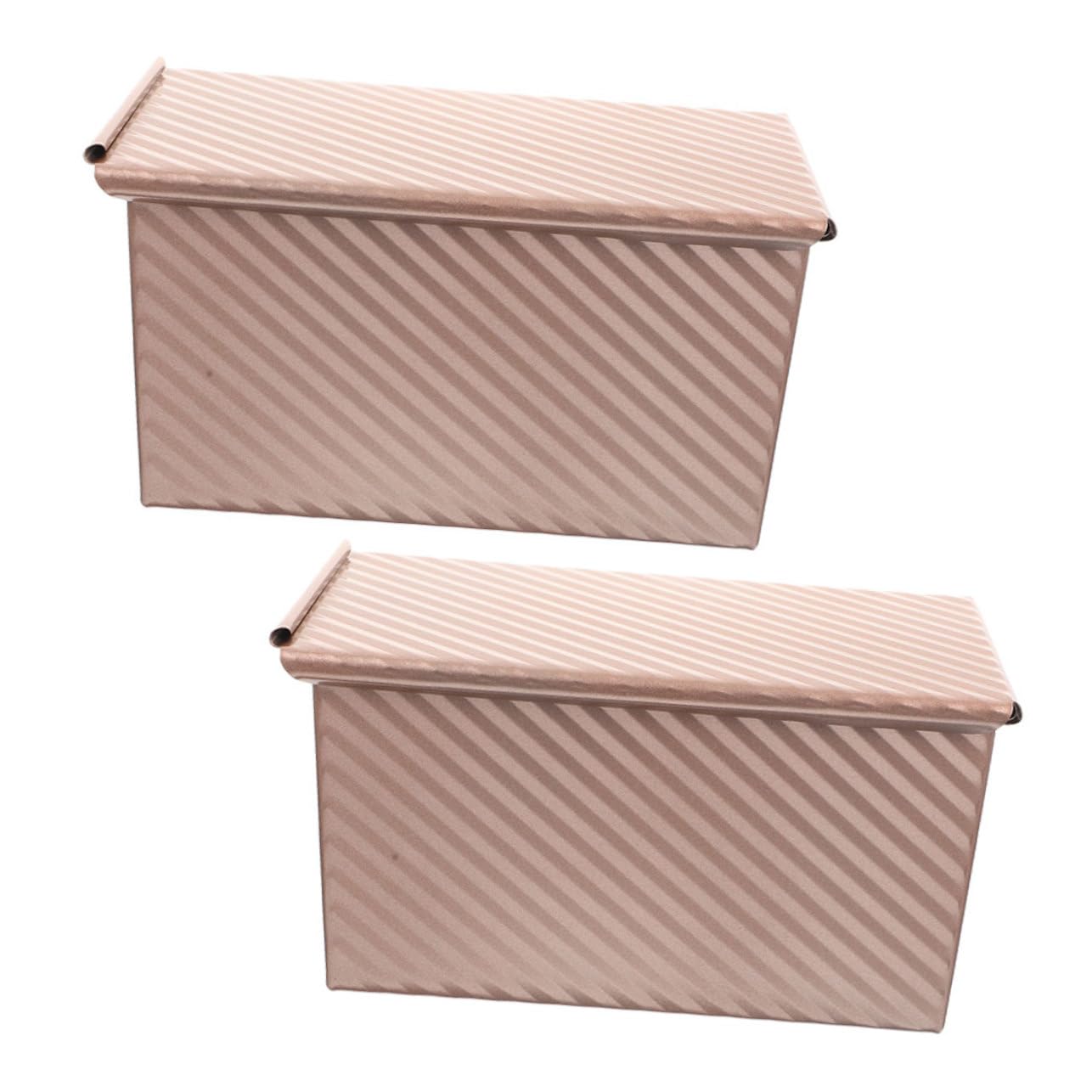 IMIKEYA Antihaft Brotform mit Deckel aus Kohlenstoffstahl Rechteckig 2 Stück 25cm für Brotbacken und Toasten zu Hause und Professionellen Einsatz