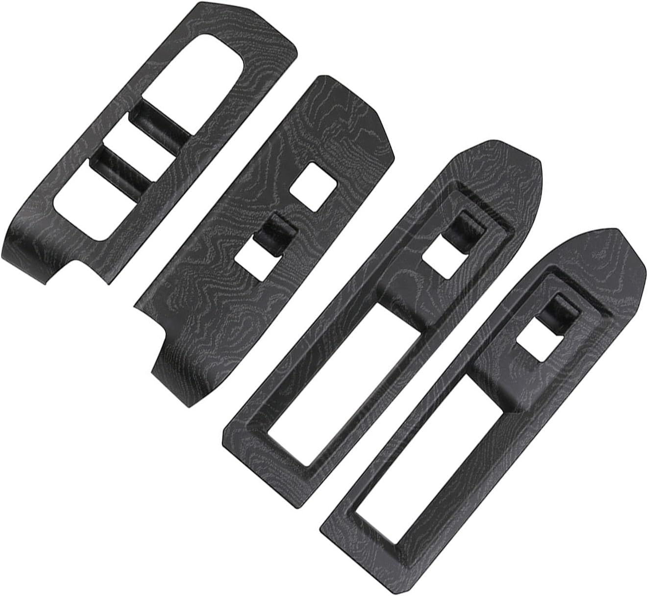 for Toyota Tacoma 2024 2025 Interior Window Lift Switch Button Cover Trim ABS Black Wood Style Accessories 4pcs