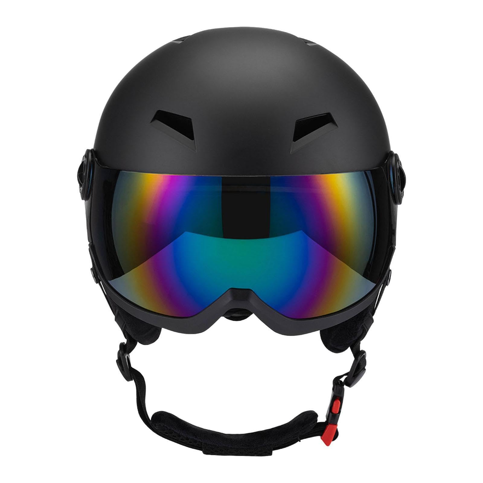 Casque de Ski, Lunettes de et Casque de Skateboard pour Sports d'hiver et activités de Plein air, Blanc, Taille XL.