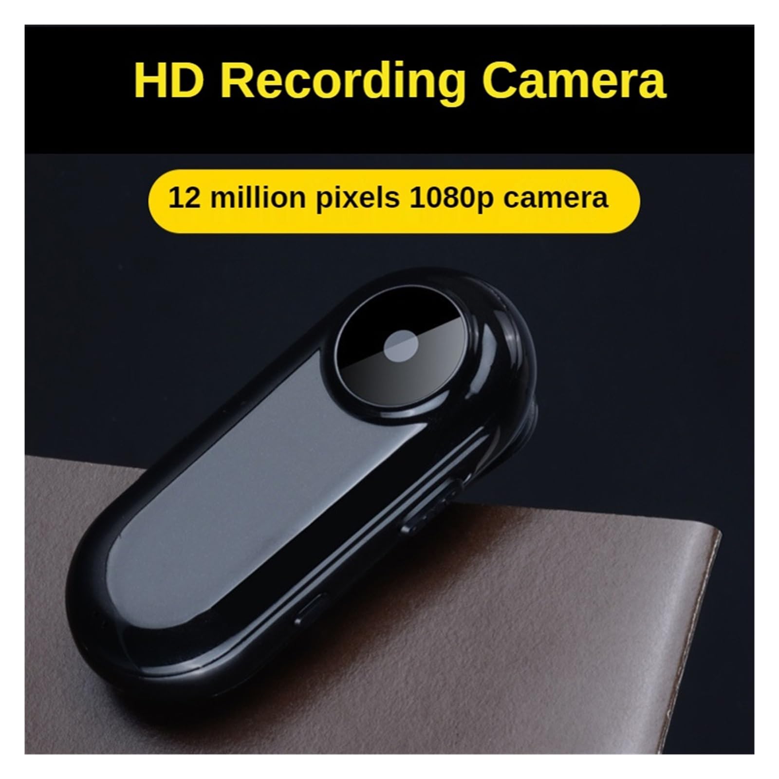 Macchina Fotografica d'azione Mini videocamera Sportiva Videocamera for registratore grandangolare Dispositivo di ascolto con videocamera for Microfono a Clip Posteriore(Cam add32gb Card)