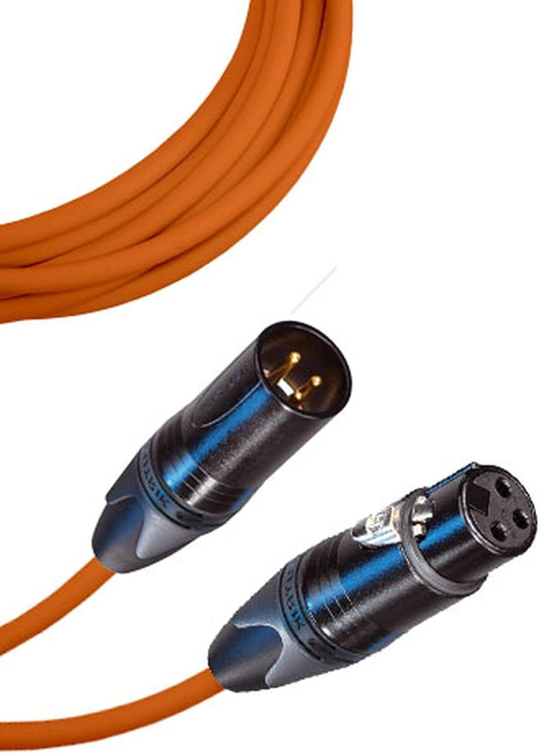 Male to Female XLR Cable with Neutrik NC3 Connectors and Premium 20ga wire - 9: FT long: Orange