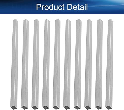 Miniatura 4 de Bettomshin Broca de herramienta de torno HSS de 0.315 in x 0.315 in x 7.874 in, herramienta de torneado cuadrada en blanco, acero de alta velocidad,