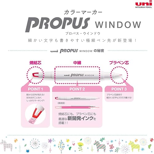 Miniatura 5 de Uni Propus - Juego de 5 colores para ventana, color (Pus-103T 5C2)